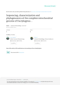 Sequencing, Characterization and Phylogenomics of the Complete Mitochondrial Genome of Dactylogyrus