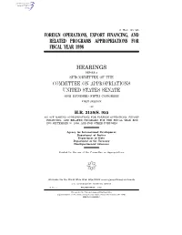 105–365 Foreign Operations, Export Financing, and Related Programs Appropriations for Fiscal Year 1998