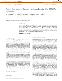 Further Observations of Hipparcos Red Stars and Standards for UBV(RI)C Photometry � D
