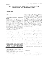 Open Source Initiative in Indian Library Automation Using Newgenlib and Koha: a Comparative Study