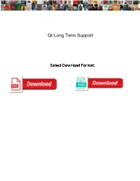 Qt Long Term Support