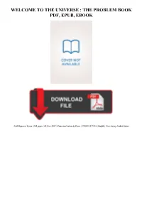 Read Book Welcome to the Universe : the Problem Book Pdf Free