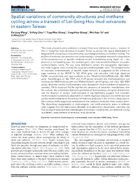 Spatial Variations of Community Structures and Methane Cycling Across a Transect of Lei-Gong-Hou Mud Volcanoes in Eastern Taiwan