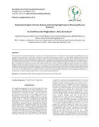 Statistical Analysis of Early Autumn and Late Spring Frosts in Khorasan Razavi Province