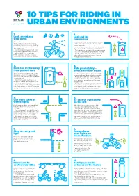 10 Tips for Riding in Urban Environments
