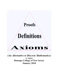 Axioms, Definitions, and Proofs