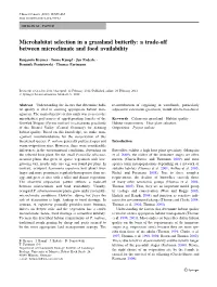 Microhabitat Selection in a Grassland Butterfly