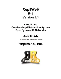 Repliweb R-1 User Guide