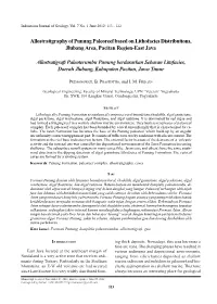 Allostratigraphy of Punung Paleoreef Based on Lithofacies Distributions, Jlubang Area, Pacitan Region-East Java