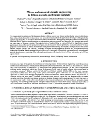 And Nanoscale Domain Engineering in Lithium Niobate and Lithium Tantalate Vladimir Ya