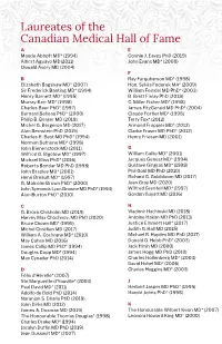 Printable List of Laureates