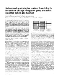 Self-Enforcing Strategies to Deter Free-Riding in the Climate Change
