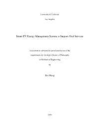 Smart EV Energy Management System to Support Grid Services