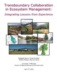 Transboundary Collaboration in Ecosystem Management: Integrating Lessons from Experience