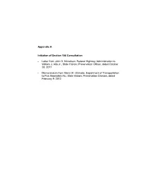 Appendix a Initiation of Section 106 Consultation Letter from John D