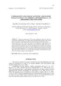 Biological Activity of Acetone Extract of Pollen Of