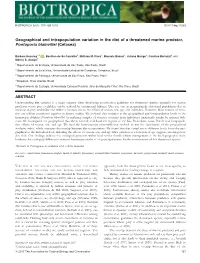 Geographical and Intrapopulation Variation in the Diet of a Threatened Marine Predator, Pontoporia Blainvillei (Cetacea)