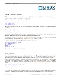 Installing Firewalld