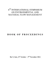 International Symposium on Environmental and Material Flow Management Bookofproceedings
