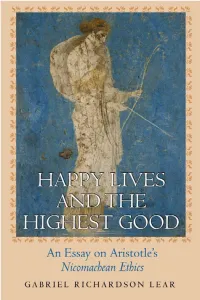 NICOMACHEAN ETHICS Gabriel Richardson Lear