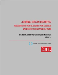 The Digital Security of Journalists in Distress | Report 3| ______