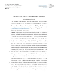 The Surface Energy Balance in a Cold-Arid Permafrost Environment
