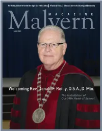Welcoming Rev. Donald F. Reilly, O.S.A., D. Min