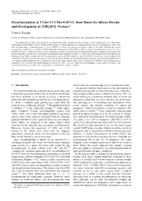 1.1%Mn--0.05%C Steel Sheets by Silicon Dioxide and Development Of