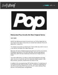 Rebranded Pop Unveils Six New Original Series