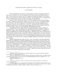 Evangelical Adventism—Questions on Doctrine's Legacy Larry Christoffel