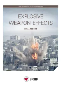 Explosive Weapon Effectsweapon Overview Effects