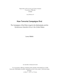 How Terrorist Campaigns End