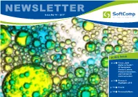 NEWSLETTER Issue No 14 – 2017