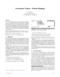 Proseminar Python - Python Bindings