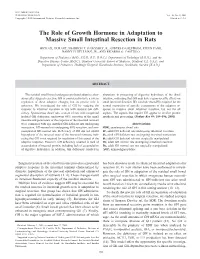 The Role of Growth Hormone in Adaptation to Massive Small Intestinal Resection in Rats
