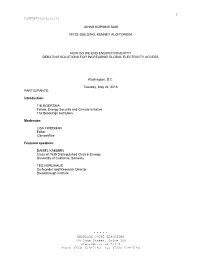 Uncorrected Transcript