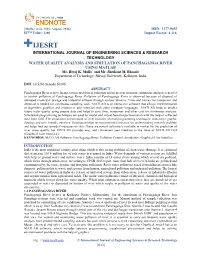 WATER QUALITY ANALYSIS and SIMULATION of PANCHAGANGA RIVER USING MATLAB Mr