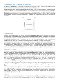 3.5: Problems with the Square of Opposition