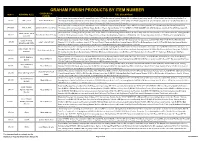 GRAHAM FARISH PRODUCTS by ITEM NUMBER COLOUR(S) & ITEM № RUNNING №(S)