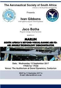 Ivan Gibbons Chief Systems Engineer, Denel Dynamics