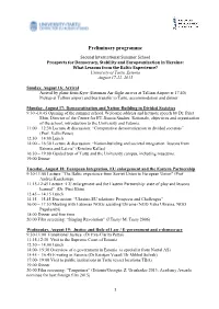 Preliminary Programme