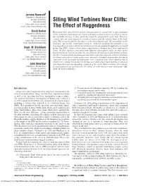 Siting Wind Turbines Near Cliffs: the Effect of Ruggedness