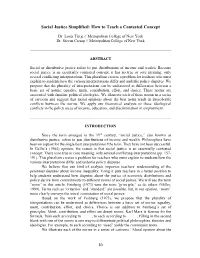 Social Justice Simplified: How to Teach a Contested Concept