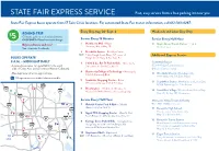 State Fair Express Service Regular Bus Routes