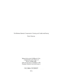 The Relation Between Components of Naming and Conditioned Seeing