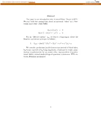 Abstract the Paper Is an Introduction Into General Ether Theory (GET