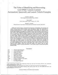 Aeronautical, Spacecraft, and Launch Vehicle Examples