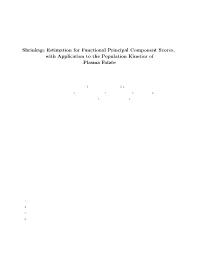 Shrinkage Estimation for Functional Principal Component Scores, with Application to the Population Kinetics of Plasma Folate