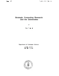 Strategic Computing Research and the Universities