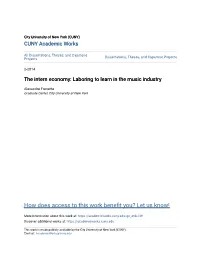 The Intern Economy: Laboring to Learn in the Music Industry